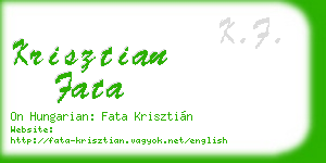 krisztian fata business card